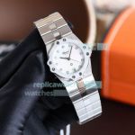 Replica Chopard St.Moritz 5156 Stainless Steel Bezel White Case Steel Strap Watch 
